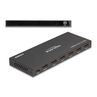   Delock HDMI kapcsoló 5 x HDMI bemenet - 1 x HDMI kimenet 8K 60 Hz (18657)