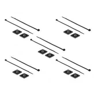   Delock Kábelkötegelő talp 30 x 30 mm, kábelkötegelővel, melynek hossza 200 mm x szélessége 4,8 mm fe (18674)