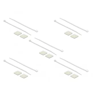   Delock Kábelkötegelő talp 25 x 25 mm, kábelkötegelővel, melynek hossza 150 mm x szélessége 3,6 mm fe (18677)