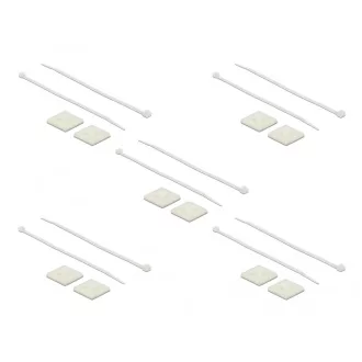   Delock Kábelkötegelő talp 30 x 30 mm, kábelkötegelővel, melynek hossza 200 mm x szélessége 4,8 mm fe (18678)
