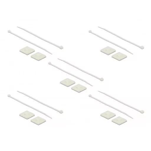 Delock Kábelkötegelő talp 30 x 30 mm, kábelkötegelővel, melynek hossza 200 mm x szélessége 4,8 mm fe (18678)