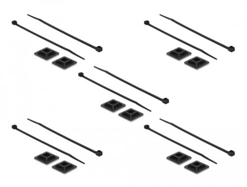 Delock Kábelkötegelő talp 28 x 28 mm, kábelkötegelővel, melynek hossza 300 mm x szélessége 3,4 mm fe