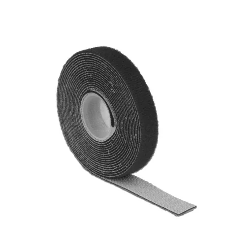 Delock Hurkolható rögzítok, 3 m x 13 mm (H x Sz) tekercs, fekete (18710)