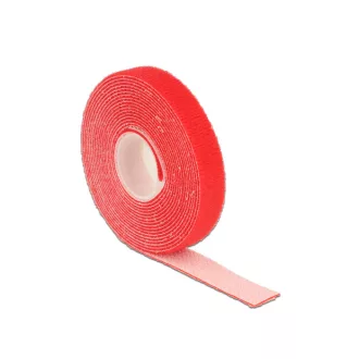   Delock Hurkolható rögzítok, 3 m x 13 mm (H x Sz) tekercs, piros (18718)