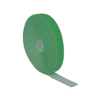   Delock Hurkolható rögzítok, 10 m x 20 mm (H x Sz) tekercs, zöld (18732)