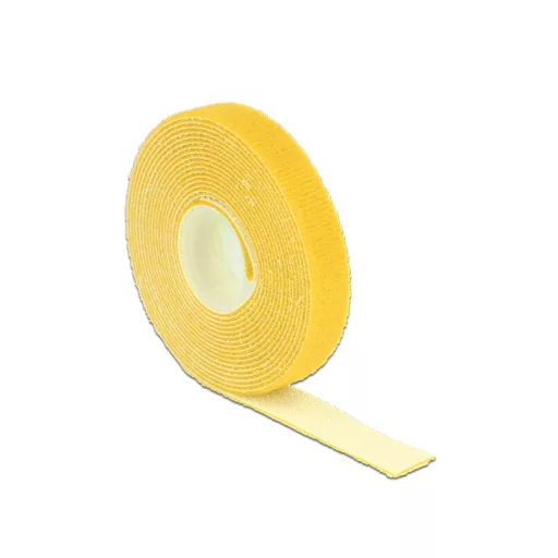 Delock Hurkolható rögzítok, 3 m x 13 mm (H x Sz) tekercs, sárga (18734)