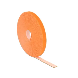   Delock Hurkolható rögzítok, 10 m x 13 mm (H x Sz) tekercs, narancssárga (18744)