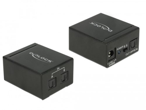 Delock TOSLINK kapcsoló 2 x TOSLINK bemenet > 1 x TOSLINK kimenet (18767)