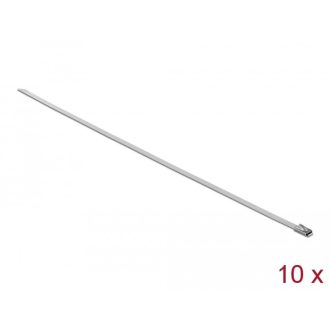   Delock Rozsdamentes acél kábelkötegelők, 300 x 4,6 mm (H x Sz), 10 darab (18768)