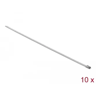   Delock Rozsdamentes acél kábelkötegelők, 500 x 4,6 mm (H x Sz), 10 darab (18770)
