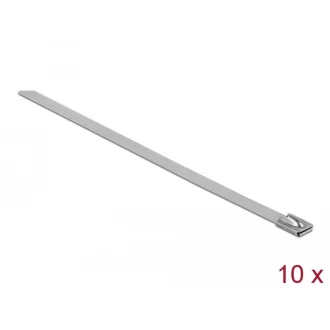   Delock Rozsdamentes acél kábelkötegelők, 400 x 7,9 mm (H x Sz), 10 darab (18773)