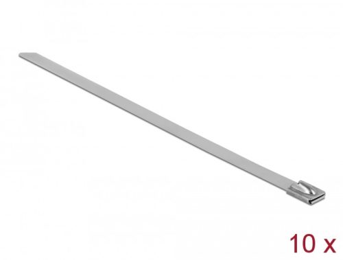Delock Rozsdamentes acél kábelkötegelők, 400 x 7,9 mm (H x Sz), 10 darab (18773)