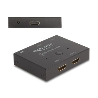 Delock HDMI 2 - 1 kapcsoló kétirányú 8K 60 Hz (18776)
