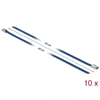   Delock Rozsdamentes Acél Kábelkötegek Hossza 300 x Szélesség 4,6 mm kék 10 db. (18794)