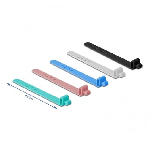 Delock Szilikon kábelkötegelo újrahasznosítható 10 darabos csomagban választható színekben (18829)