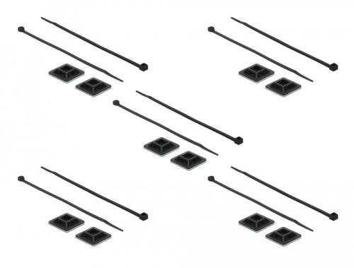 Delock Kábelkötegelő talp 25 x 25 mm, kábelkötegelővel, melynek hossza 300 mm x szélessége 4,8 mm fe