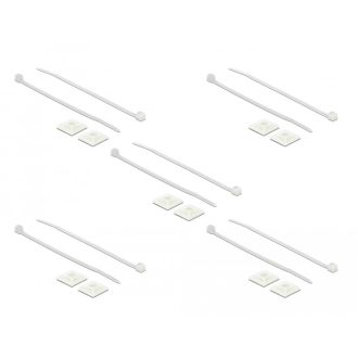   Delock Kábelkötegelő talp 20 x 20 mm, kábelkötegelővel, melynek hossza 200 mm x szélessége 2,5 mm fe (18832)