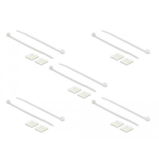 Delock Kábelkötegelő talp 20 x 20 mm, kábelkötegelővel, melynek hossza 200 mm x szélessége 2,5 mm fe (18832)