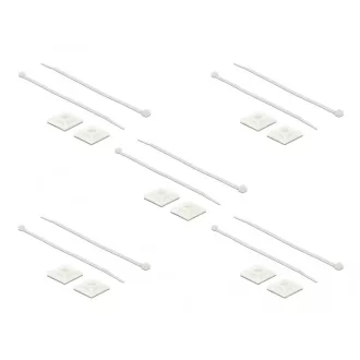   Delock Kábelkötegelő talp 25 x 25 mm, kábelkötegelővel, melynek hossza 300 mm x szélessége 4,8 mm fe (18834)