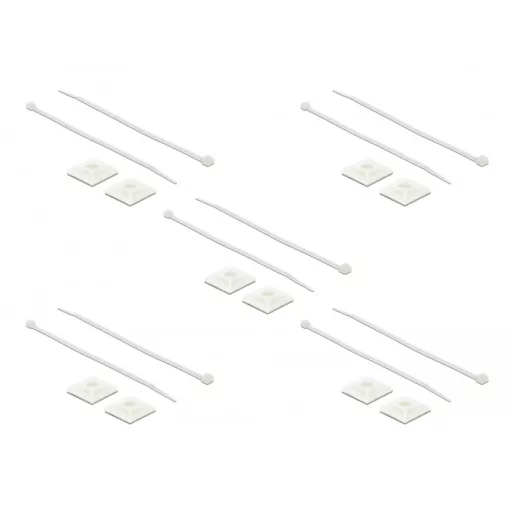 Delock Kábelkötegelő talp 25 x 25 mm, kábelkötegelővel, melynek hossza 300 mm x szélessége 4,8 mm fe (18834)