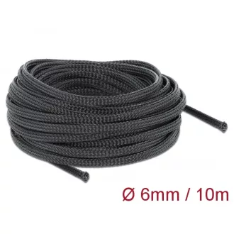   Delock Fonott kábelharisnya nyújtható 10 m x 6 mm fekete (18848)