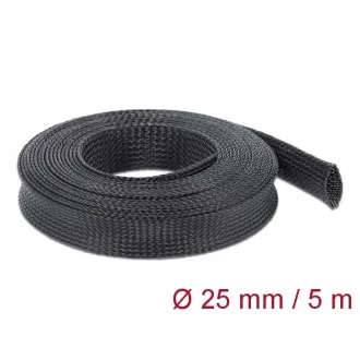   Delock Fonott kábelharisnya nyújtható 5 m x 25 mm fekete (18851)