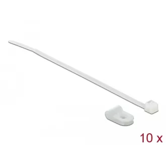   Delock Fehér színű, összekapcsoló pánt készlet 3,2 mm H 100 x Sz 2,5 mm kábelekkel (18859)