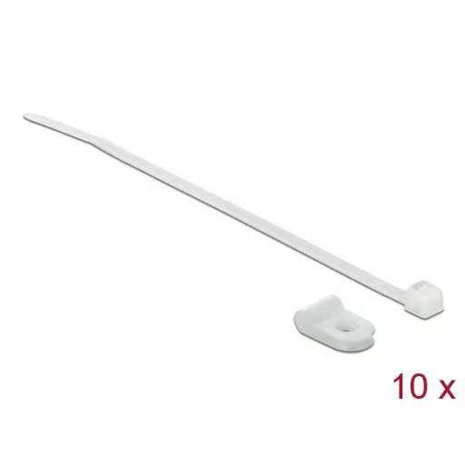 Delock Fehér színű, összekapcsoló pánt készlet 3,2 mm H 100 x Sz 2,5 mm kábelekkel (18859)