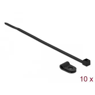   Delock Fekete színű, összekapcsoló pánt készlet 3,2 mm H 100 x Sz 2,5 mm kábelekkel (18860)