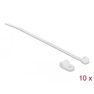   Delock Fehér színű, összekapcsoló pánt készlet 4,8 mm H 150 x Sz 2,5 mm kábelekkel (18861)