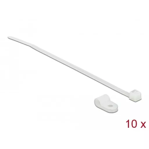 Delock Fehér színű, összekapcsoló pánt készlet 4,8 mm H 150 x Sz 2,5 mm kábelekkel (18861)