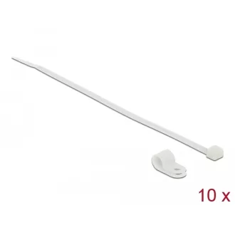   Delock Fehér színű, összekapcsoló pánt készlet 6,4 mm H 200 x Sz 3,6 mm kábelekkel (18863)