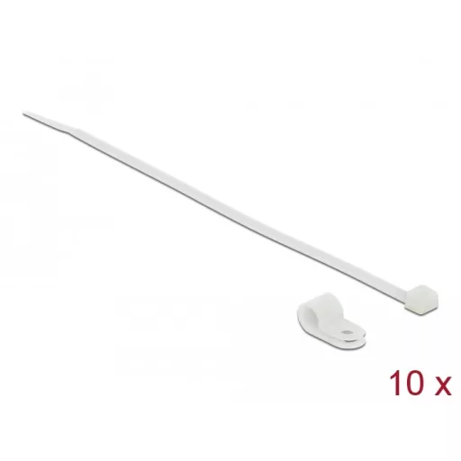Delock Fehér színű, összekapcsoló pánt készlet 6,4 mm H 200 x Sz 3,6 mm kábelekkel (18863)