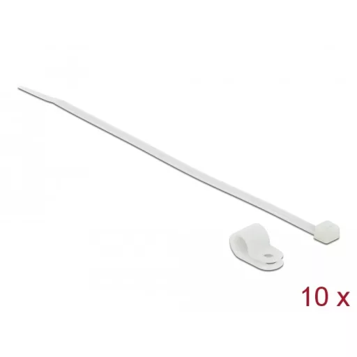 Delock Fehér színű, összekapcsoló pánt készlet 9,5 mm H 200 x Sz 4,8 mm kábelekkel (18867)