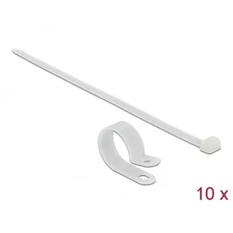   Delock Fehér színű, összekapcsoló pánt készlet 25,4 mm H 300 x Sz 7,2 mm kábelekkel (18875)
