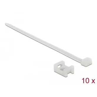   Delock Fehér csavart biztosító foglalat készlet 23 x 16 mm H 150 x Sz 7,2 mm kábellel (18885)