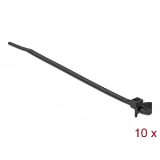   Delock Kábelkötöző hosszító kapoccsal Hz 160 x Sz 4 mm fekete 10 darab (18895)