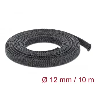   Delock Fonott kábelharisnya nyújtható 10 m x 12 mm fekete (18902)