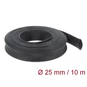   Delock Fonott kábelharisnya nyújtható 10 m x 25 mm fekete (18904)