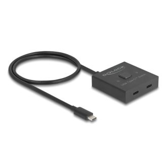   Delock USB 10 Gbps USB Type-C  kapcsoló 2 az 1-ben Kétirányú 8K (18911)