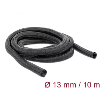   Delock Fonott kábelharisnya önzáródó 10 m x 13 mm fekete (18922)