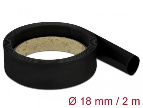 Delock Fekete zsugorcső 2 m x 18 mm (18984)