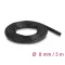 Delock PVC szigetelő borító cső 3 m x 8 mm fekete (19000)