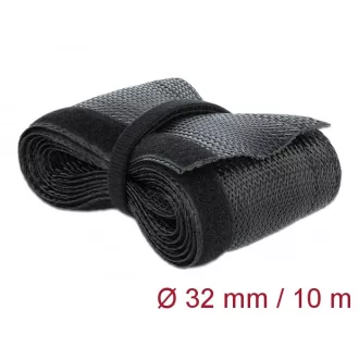   Delock Fonott kábelharisnya tépőzárral 10 m x 32 mm fekete (19059)