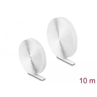   Delock Öntapadó tépőzáras szalag-szett, H 10 m és Sz 20 mm fehér (19065)