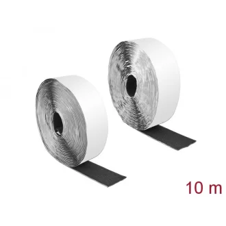   Delock Velcro öntapadó tépőzáras szalag-szett, H 10 m és Sz 50 mm fekete (19094)