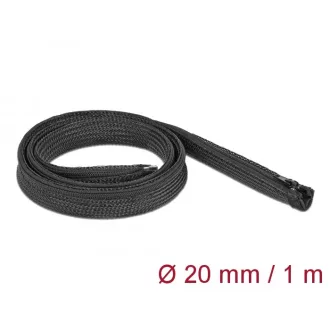   Delock Befont karmantyú zipzáras szorítóval 1 m x 20 mm-es fekete (19103)