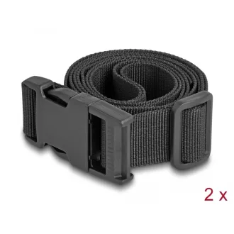   Delock Állítható bőrönd öv 1,5 m hosszú fekete 2 db (19109)