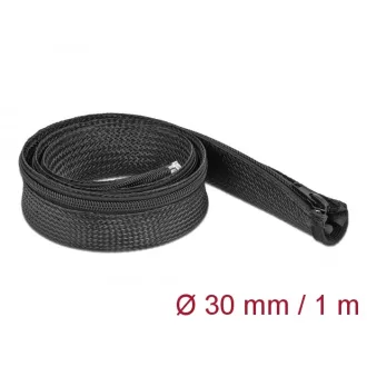   Delock Befont karmantyú zipzáras szorítóval 1 m x 30 mm-es fekete (19165)