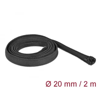   Delock Befont karmantyú zipzáras szorítóval 2 m x 20 mm-es fekete (19167)